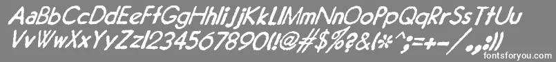 fuente JMH Typewriter Sans Italic – Fuentes Blancas Sobre Fondo Gris