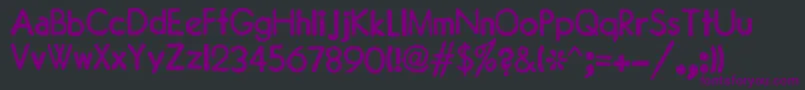 JMH Typewriter Sans Font – Purple Fonts on Black Background