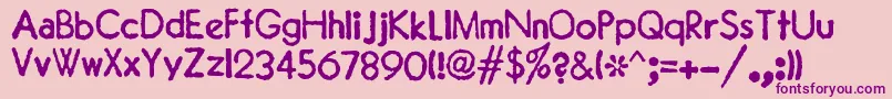 JMH Typewriter Sans Font – Purple Fonts on Pink Background
