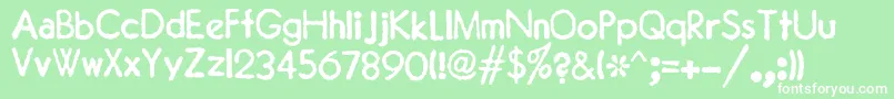 JMH Typewriter Sans Font – White Fonts on Green Background