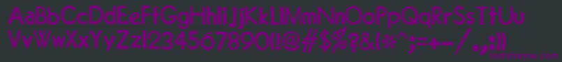JMH Typewriter Sans Font – Purple Fonts on Black Background