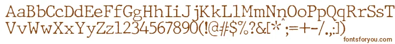 JMH Typewriter Thin-fontti – ruskeat fontit