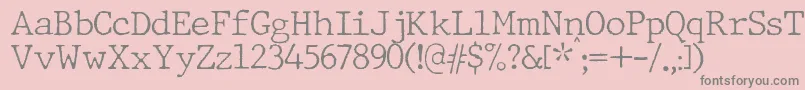 JMH Typewriter Thin Font – Gray Fonts on Pink Background