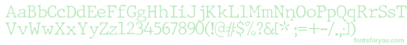 JMH Typewriter Thin-fontti – vihreät fontit