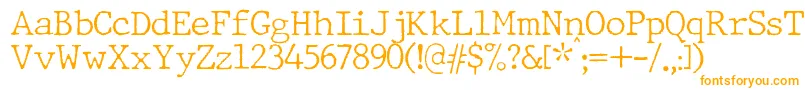 JMH Typewriter Thin-fontti – oranssit fontit