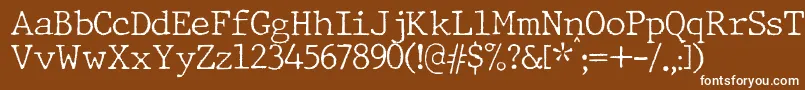 fuente JMH Typewriter Thin – Fuentes Blancas Sobre Fondo Marrón