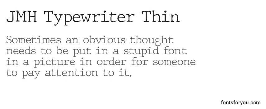Fonte JMH Typewriter Thin