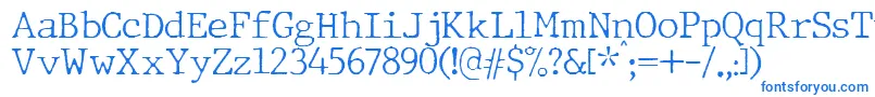 JMH Typewriter Thin-Schriftart – Blaue Schriften