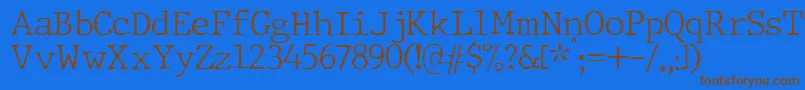 Шрифт JMH Typewriter Thin – коричневые шрифты на синем фоне