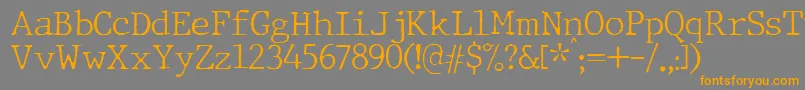 Police JMH Typewriter Thin – polices orange sur fond gris