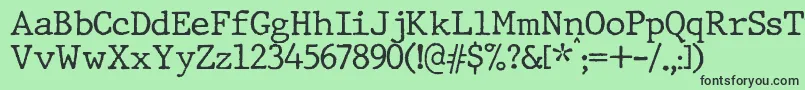 JMH Typewriter Font – Black Fonts on Green Background