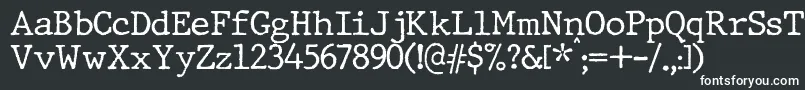 Шрифт JMH Typewriter – белые шрифты