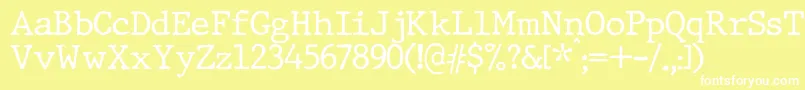 JMH Typewriter Font – White Fonts on Yellow Background