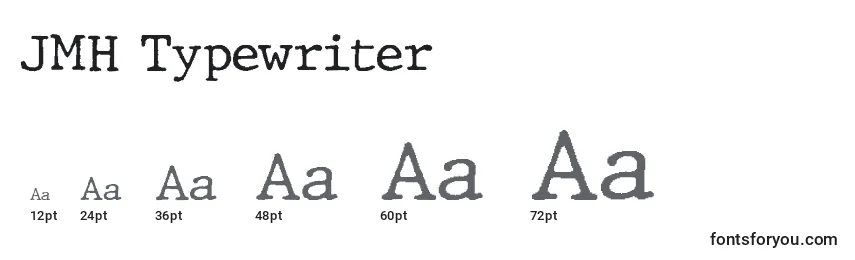 JMH Typewriter Font Sizes