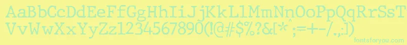 Подробнее о шрифте JMH Typewriter Шрифт JMH Typewriter – зелёные шрифты на жёлтом фоне