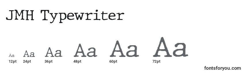 Tamaños de fuente JMH Typewriter (130997)