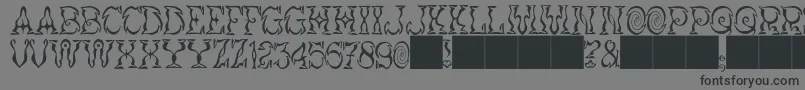 JMH Vortice Font – Black Fonts on Gray Background