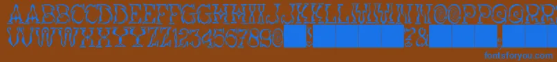 More about JMH Vortice Font JMH Vortice Font – Blue Fonts on Brown Background