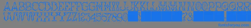 JMH Vortice-Schriftart – Blaue Schriften auf grauem Hintergrund
