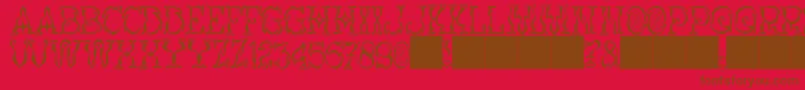 Fonte JMH Vortice – fontes marrons em um fundo vermelho