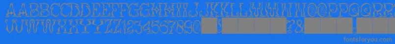Шрифт JMH Vortice – серые шрифты на синем фоне