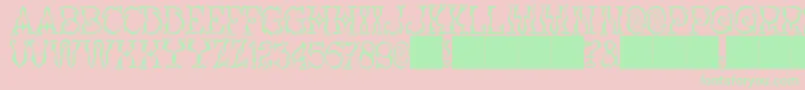 JMH Vortice-fontti – vihreät fontit vaaleanpunaisella taustalla