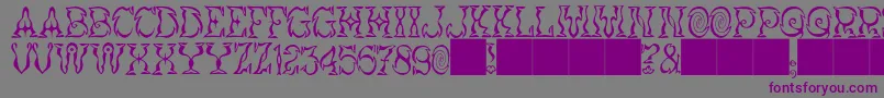 Fonte JMH Vortice – fontes roxas em um fundo cinza