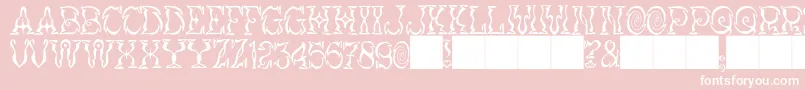 JMH Vortice-Schriftart – Weiße Schriften auf rosa Hintergrund
