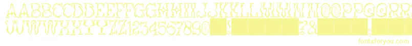 Czcionka JMH Vortice – żółte czcionki