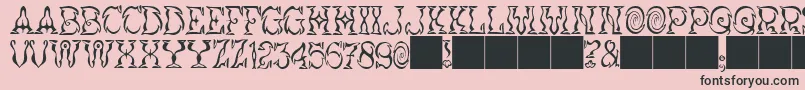 JMH Vortice Font – Black Fonts on Pink Background