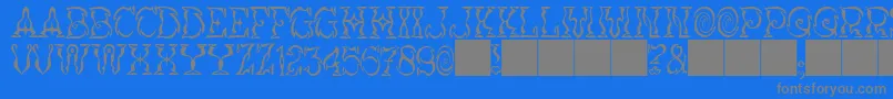 JMH Vortice Font – Gray Fonts on Blue Background