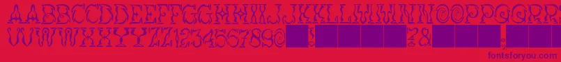 JMH Vortice Font – Purple Fonts on Red Background