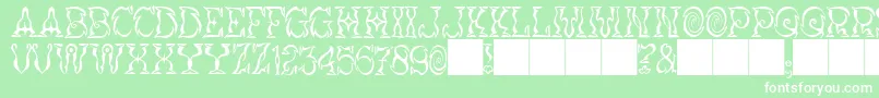 JMH Vortice Font – White Fonts on Green Background