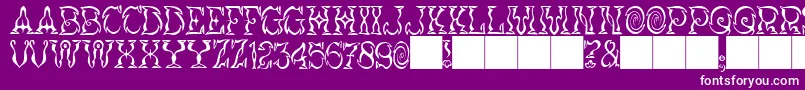 JMH Vortice Font – White Fonts on Purple Background