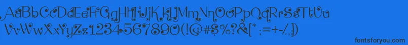 DeanmartinSwing Font – Black Fonts on Blue Background