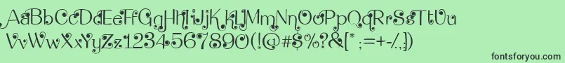 DeanmartinSwing Font – Black Fonts on Green Background