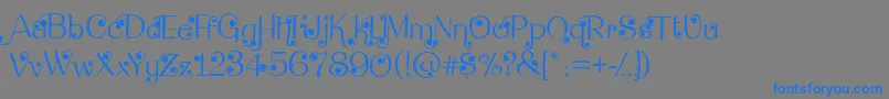 DeanmartinSwing Font – Blue Fonts on Gray Background