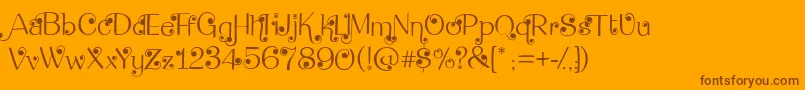 DeanmartinSwing Font – Brown Fonts on Orange Background