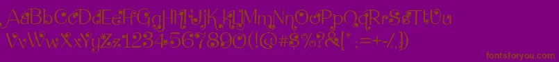 DeanmartinSwing-Schriftart – Braune Schriften auf violettem Hintergrund