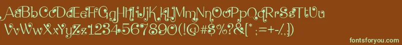 DeanmartinSwing Font – Green Fonts on Brown Background