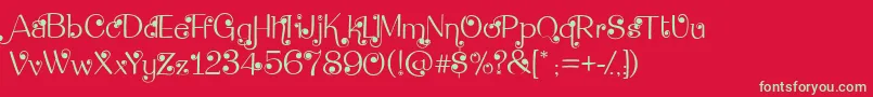 DeanmartinSwing Font – Green Fonts on Red Background