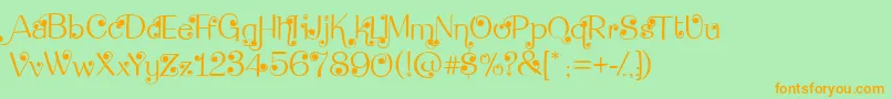 DeanmartinSwing Font – Orange Fonts on Green Background