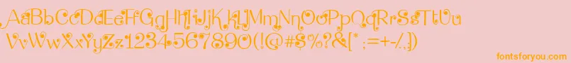 DeanmartinSwing Font – Orange Fonts on Pink Background
