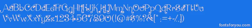 DeanmartinSwing Font – Pink Fonts on Blue Background