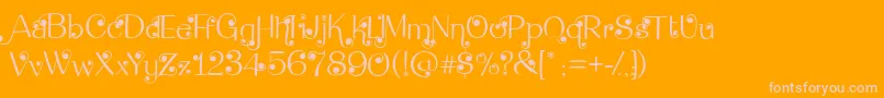 DeanmartinSwing Font – Pink Fonts on Orange Background