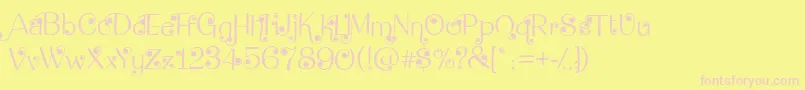 DeanmartinSwing Font – Pink Fonts on Yellow Background