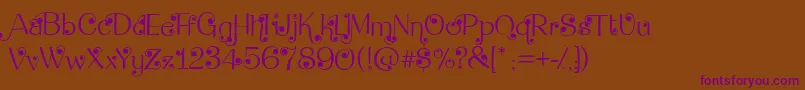 DeanmartinSwing Font – Purple Fonts on Brown Background