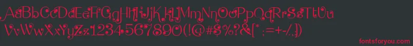DeanmartinSwing Font – Red Fonts on Black Background