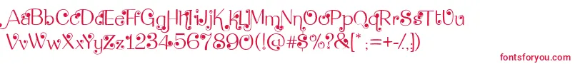 DeanmartinSwing Font – Red Fonts on White Background