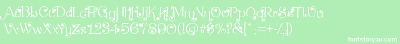 DeanmartinSwing Font – White Fonts on Green Background